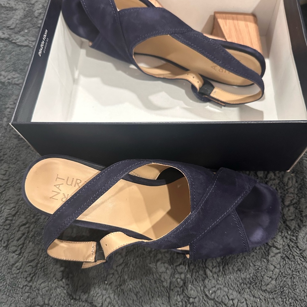 Navy Blue Women's Slingback Sandals